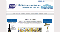 Desktop Screenshot of getraenke-buenger.de