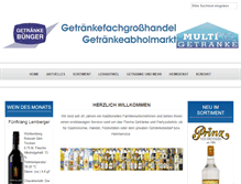 Tablet Screenshot of getraenke-buenger.de